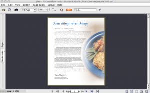 single PDF file single page view