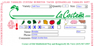 Example of PDF forms