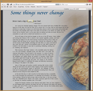 Example of Searching our HTML output on Safari