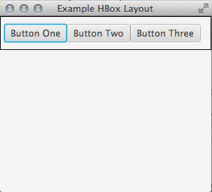 HBox Buttons