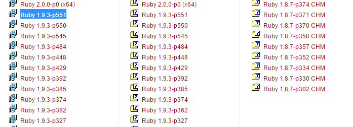 7.2 selectRubyInstaller