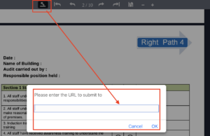 Screenshot showing submit button