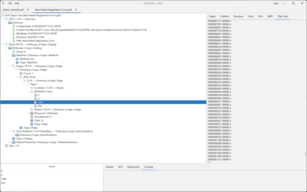 iText RUPS PDF Inspector